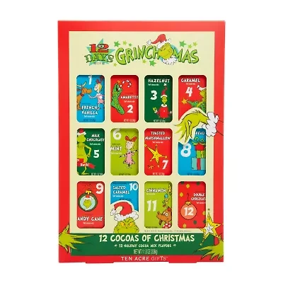 Dr. Seuss Grinch 12 Days of Christmas Cocoa Mug Set