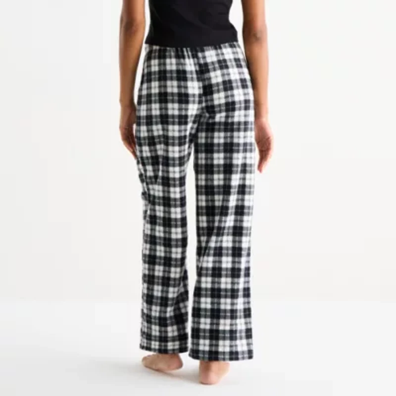 Jaclyn Black & White Buffalo Womens Fleece Matching Family Pajama Pants