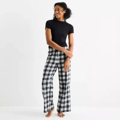 Jaclyn Black & White Buffalo Womens Fleece Matching Family Pajama Pants