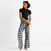 Jaclyn Black & White Buffalo Womens Fleece Matching Family Pajama Pants