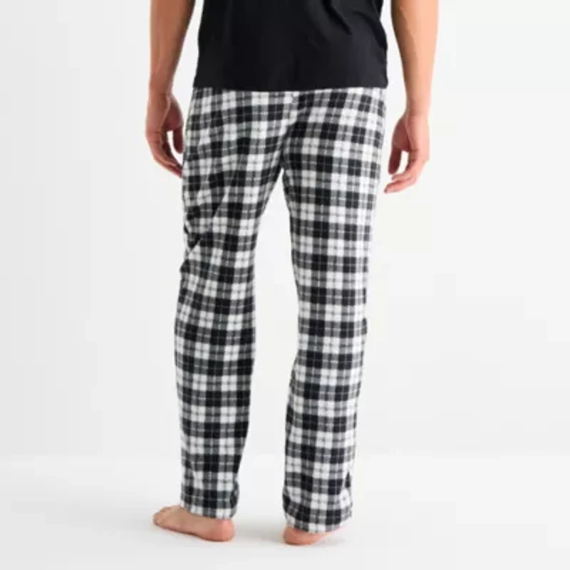 Jaclyn Black & White Buffalo Mens Fleece Matching Family Pajama Pants
