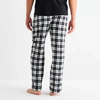 Jaclyn Black & White Buffalo Mens Fleece Matching Family Pajama Pants