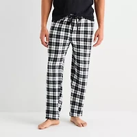 Jaclyn Black & White Buffalo Mens Fleece Matching Family Pajama Pants