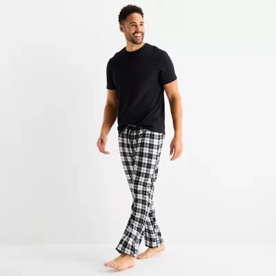 Jaclyn Black & White Buffalo Mens Fleece Matching Family Pajama Pants