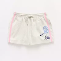 Snoopy Fleece Short Juniors Womens Pull-On