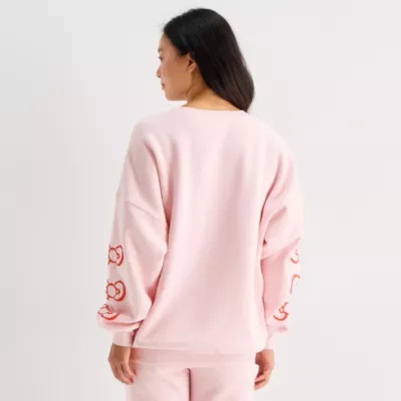Grayson Threads, The Label Hello Kitty  Crew Sweatshirt Womens Neck Long Sleeve Juniors
