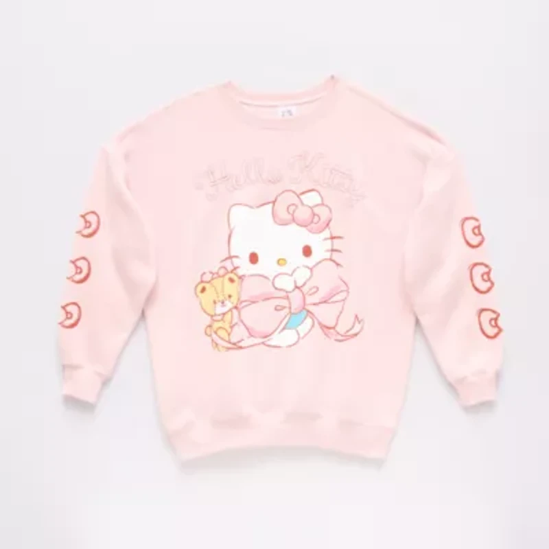 Grayson Threads, The Label Hello Kitty  Crew Sweatshirt Womens Neck Long Sleeve Juniors
