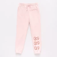 Grayson Threads, The Label Womens Drawstring Waist Cuffed Mid Rise Hello Kitty Juniors Fleece Sweatpant