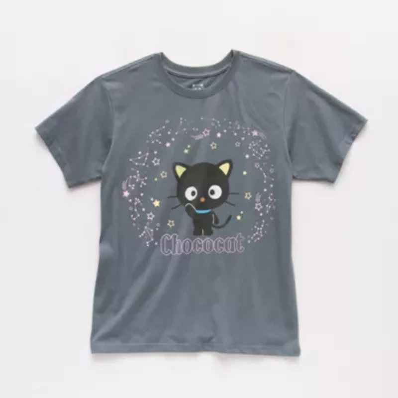 Grayson Threads, The Label Chococat Boyfriend Tee Womens Crew Neck Short Sleeve Loose Fit Hello Kitty Juniors Graphic T-Shirt