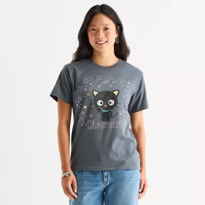 Grayson Threads, The Label Chococat Boyfriend Tee Womens Crew Neck Short Sleeve Loose Fit Hello Kitty Juniors Graphic T-Shirt