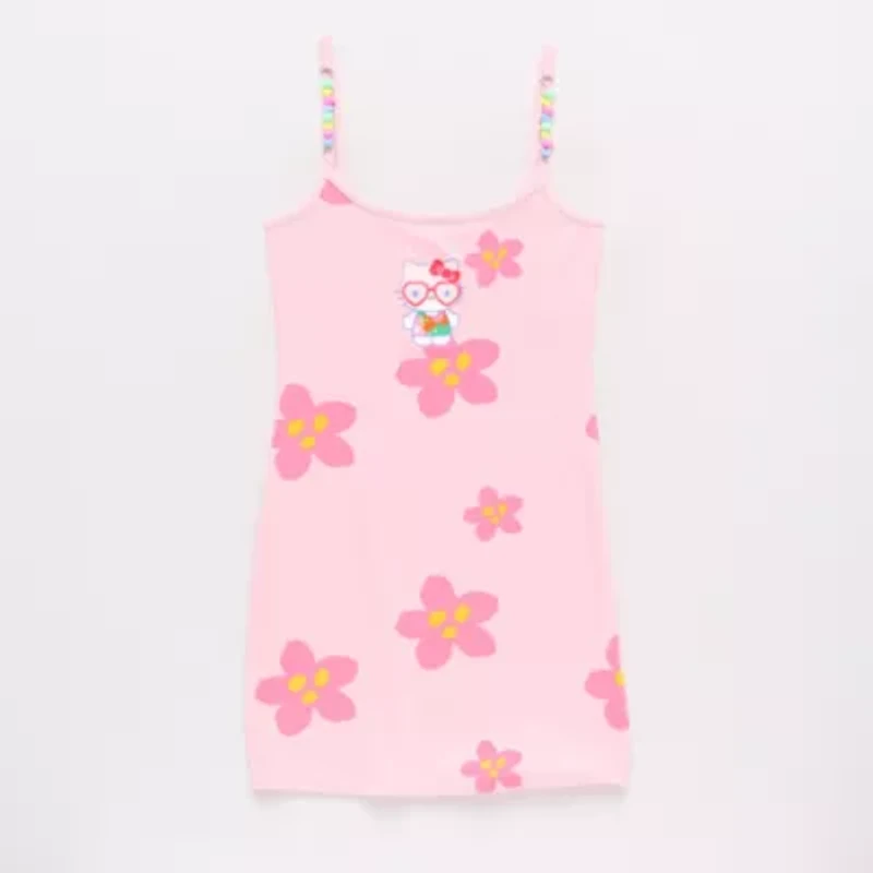 Womens Sleeveless Hello Kitty Juniors Bodycon Dress