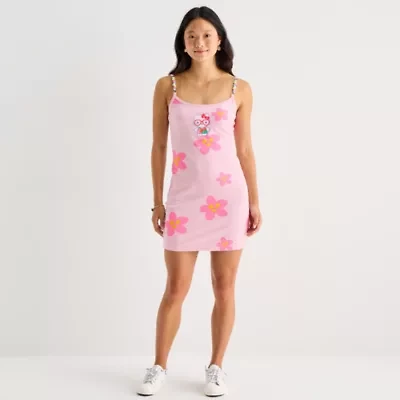 Womens Sleeveless Hello Kitty Juniors Bodycon Dress