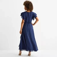 Danny & Nicole Womens Short Sleeve Maxi Dress