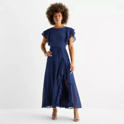 Danny & Nicole Womens Short Sleeve Maxi Dress