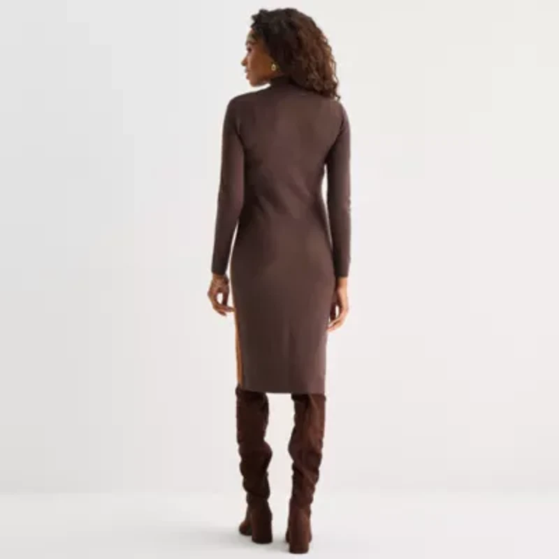 Danny & Nicole Womens Long Sleeve Sweater Dress