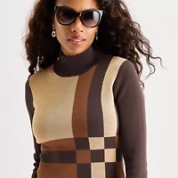 Danny & Nicole Womens Long Sleeve Sweater Dress