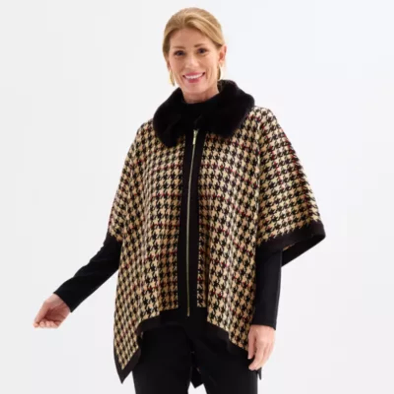 Black Label by Evan-Picone Womens Elbow Sleeve Zipper Cardigan
