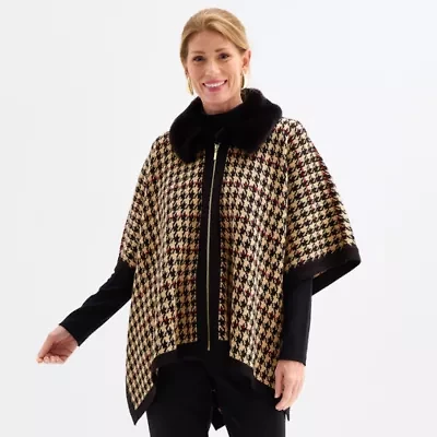 Black Label by Evan-Picone Womens Elbow Sleeve Zipper Cardigan