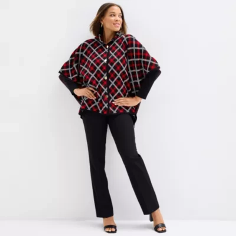 Black Label by Evan-Picone Womens 3/4 Sleeve Button Cardigan