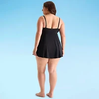 Sonnet Shores Womens Plus Swim Dress