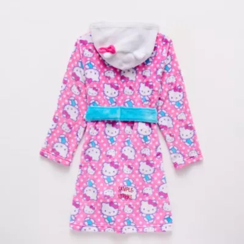 Girls Fleece Long Sleeve Knee Length Hello Kitty Robe