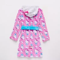 Girls Fleece Long Sleeve Knee Length Hello Kitty Robe