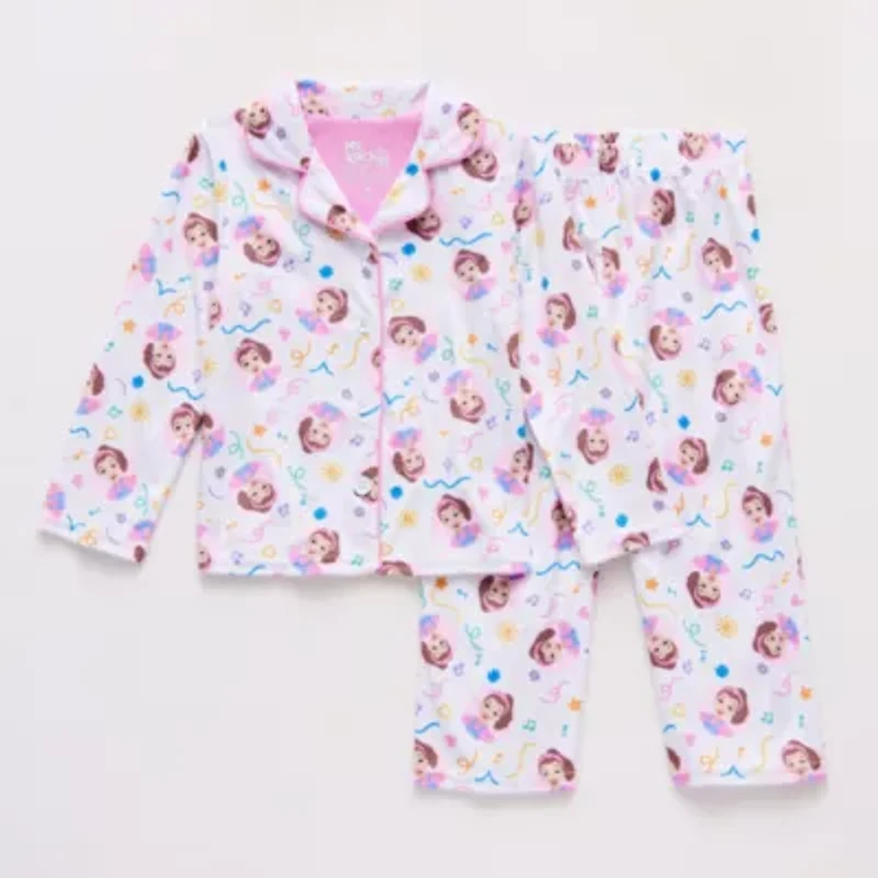 Ms. Rachel Toddler Girls Fleece Long Sleeve 2-pc. Pajama Sets