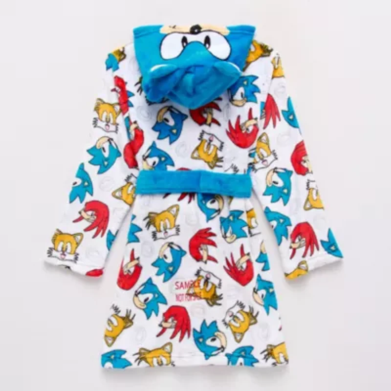 Boys Fleece Long Sleeve Knee Length Sonic the Hedgehog Robe