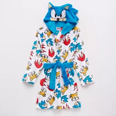 Boys Fleece Long Sleeve Knee Length Sonic the Hedgehog Robe