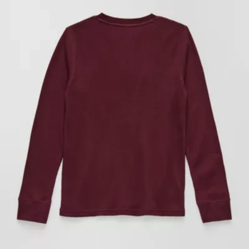 Thereabouts Little & Big Kid Boys Henley Neck Long Sleeve Regular Fit Thermal Top
