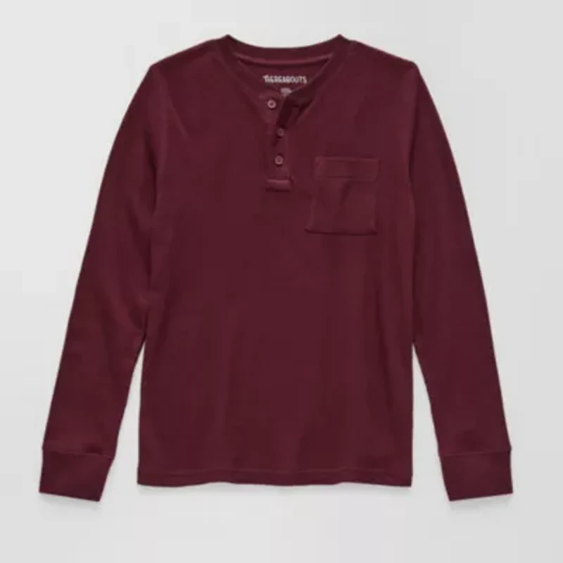 Thereabouts Little & Big Kid Boys Henley Neck Long Sleeve Regular Fit Thermal Top