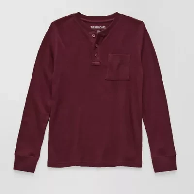 Thereabouts Little & Big Kid Boys Henley Neck Long Sleeve Regular Fit Thermal Top