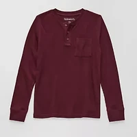Thereabouts Little & Big Kid Boys Henley Neck Long Sleeve Regular Fit Thermal Top
