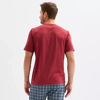 Stafford Mens Crew Neck Short Sleeve Pajama Top