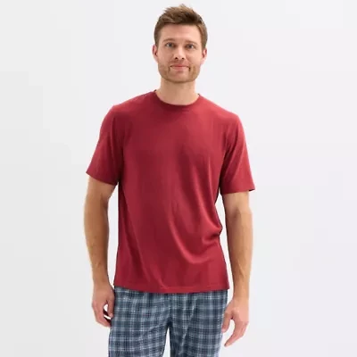 Stafford Mens Crew Neck Short Sleeve Pajama Top