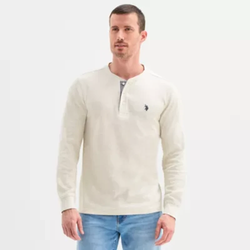 U.S. Polo Assn. Thermal Mens Long Sleeve Classic Fit Henley Shirt