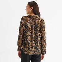 by&by Womens Long Sleeve Regular Fit Juniors Button-Down Shirt