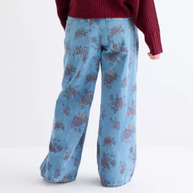 Arizona Womens Juniors Plus Low Rise Baggy Fit Jean