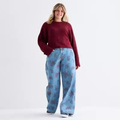 Arizona Womens Juniors Plus Low Rise Baggy Fit Jean