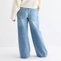 Arizona Straight Womens Juniors Low Rise Baggy Fit Jean