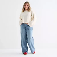 Arizona Straight Womens Juniors Low Rise Baggy Fit Jean