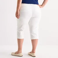 St. John's Bay Womens Plus Mid Rise Capri Pant