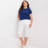 St. John's Bay Womens Plus Mid Rise Capri Pant