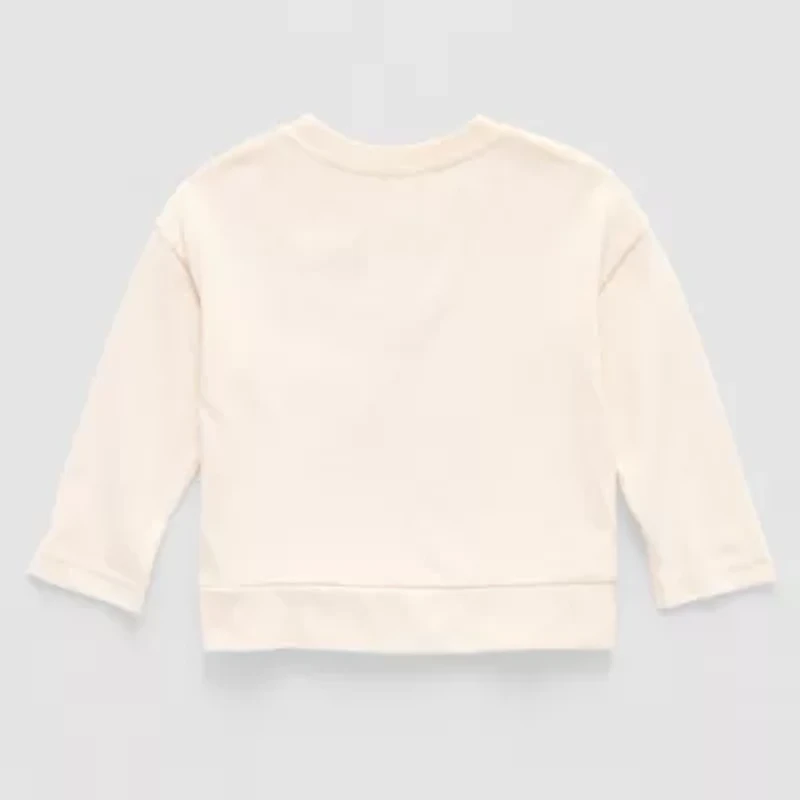 Okie Dokie Baby Boys Round Neck Long Sleeve Regular Fit Graphic T-Shirt