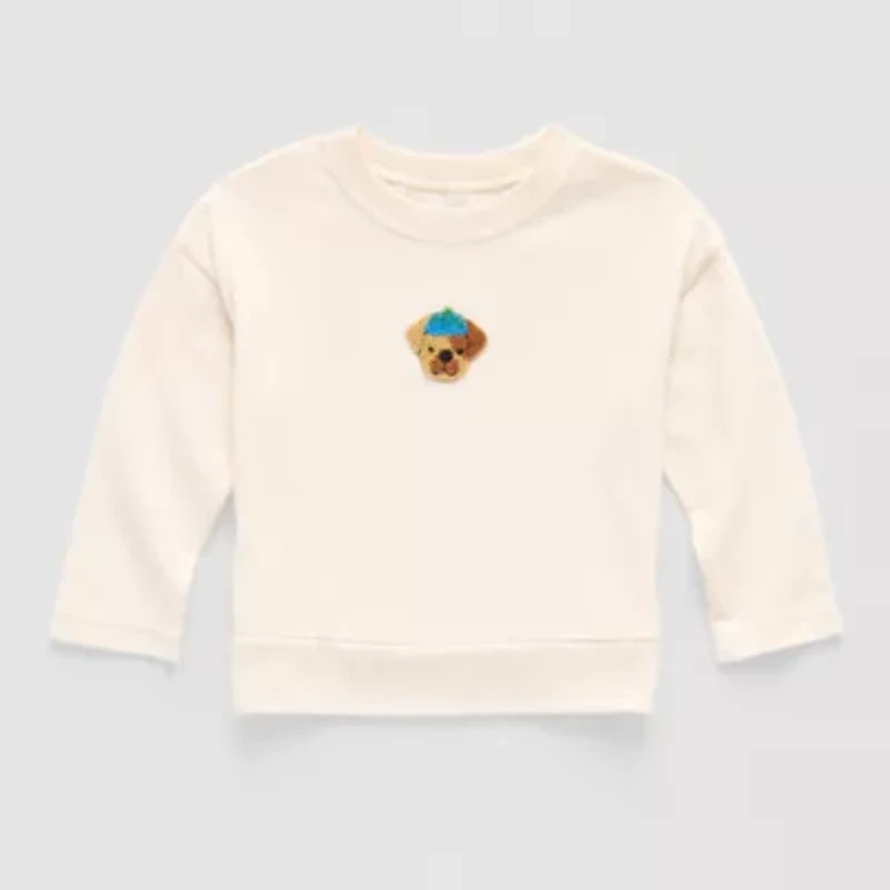 Okie Dokie Baby Boys Round Neck Long Sleeve Regular Fit Graphic T-Shirt