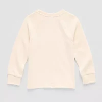 Okie Dokie Toddler & Little Boys Round Neck Waffle Long Sleeve T-Shirt