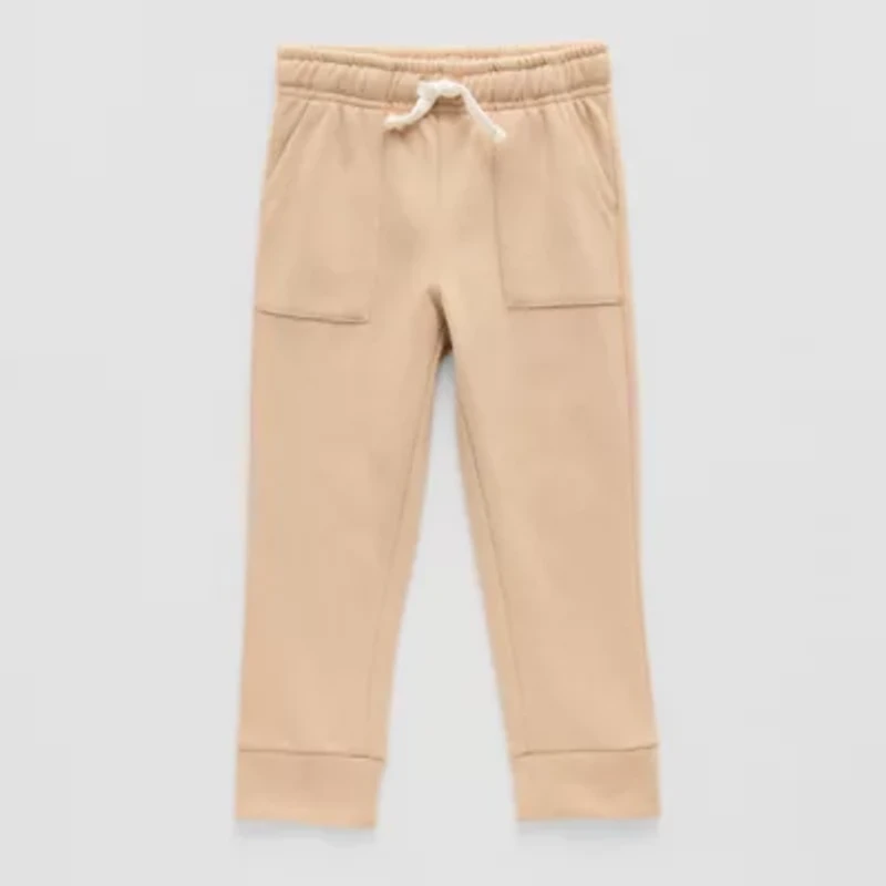 Okie Dokie Toddler & Little Boys Cuffed Regular Fit Fleece Jogger Pant