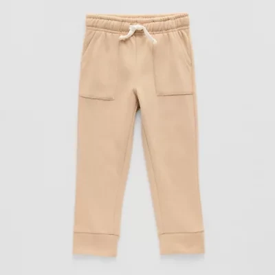 Okie Dokie Toddler & Little Boys Cuffed Regular Fit Fleece Jogger Pant