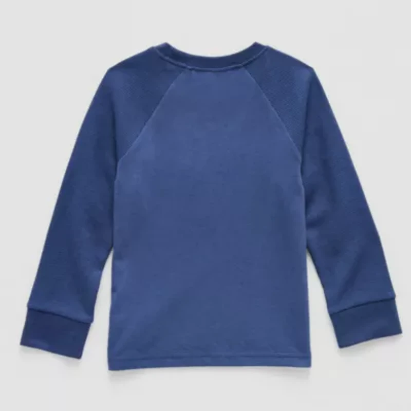 Okie Dokie Toddler & Little Boys Round Neck Waffle Long Sleeve T-Shirt