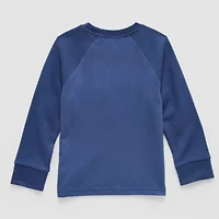 Okie Dokie Toddler & Little Boys Round Neck Waffle Long Sleeve T-Shirt